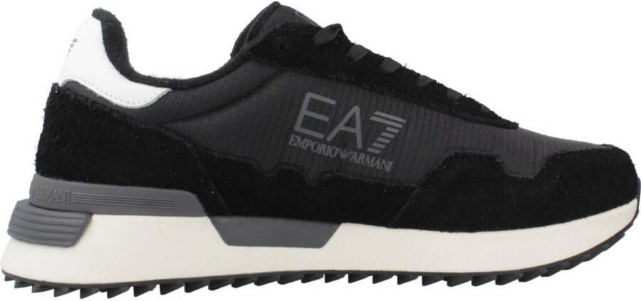 EA7 Emporio Ar i Sneakers van een mix van leer en textiel model 'VINTAGE RUNNING'