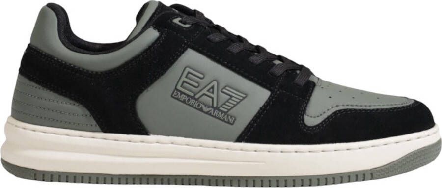 Emporio Armani EA7 Suède sneakers zwart grijs unisex stijl Green Heren