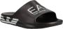 Emporio Armani EA7 Heren Zwarte Zilveren Rubberen Slipper Black Heren - Thumbnail 1