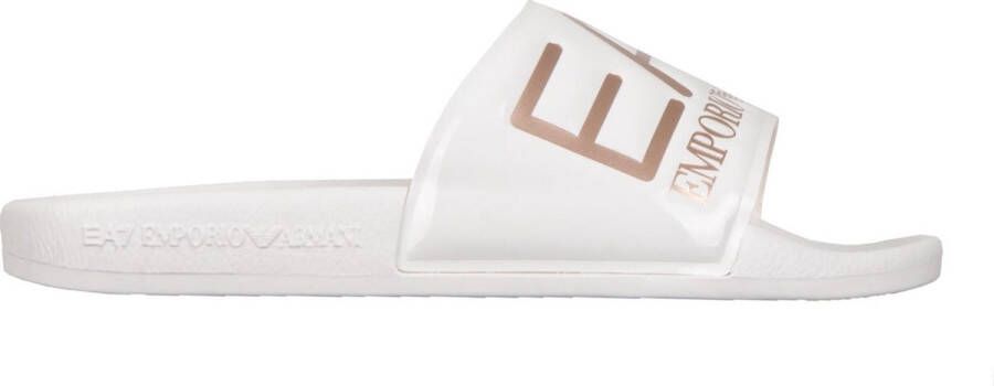 Emporio Ar i EA7 Witte Unisex Slides Xcp001-Xcc22-M632 White