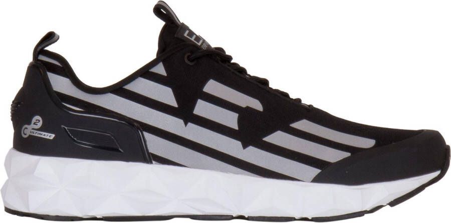 Emporio Armani EA7 Unisex Sneaker Hardlopen Training Mesh Rubber Zwart Zilver Black Heren