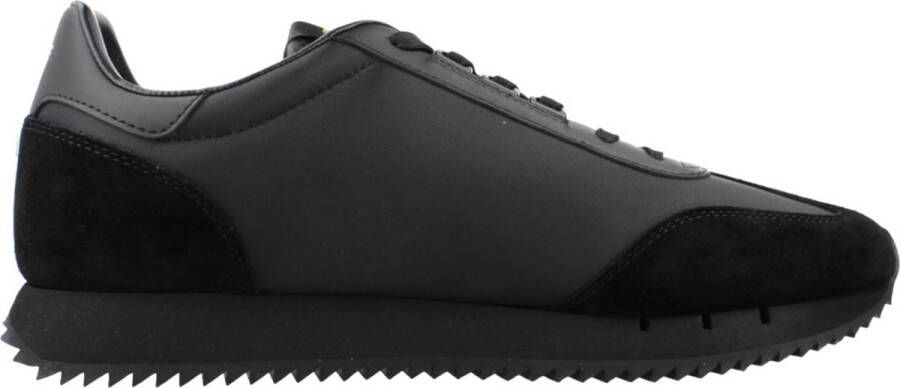 Emporio Armani EA7 Zwarte Casual Textiel Sneakers met 3cm Rubberen Zool Black Heren