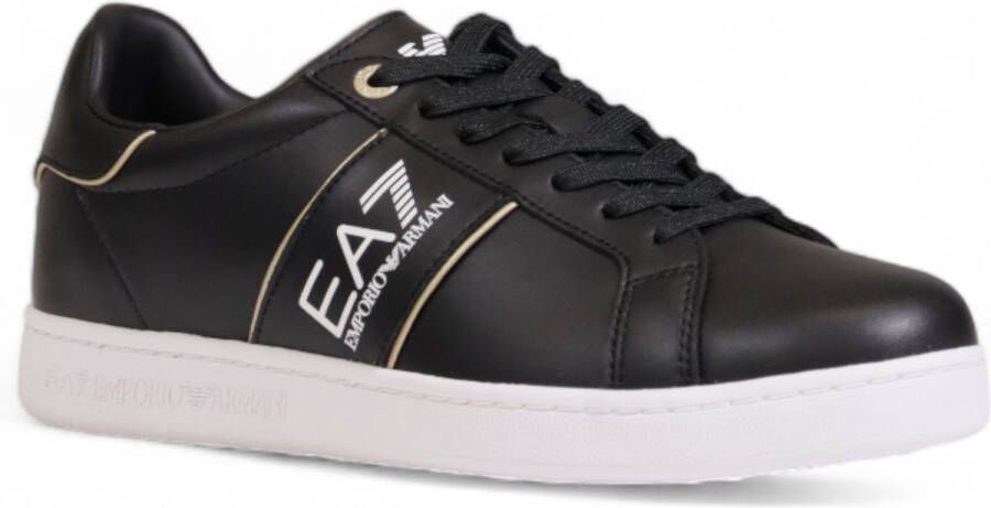 Emporio Armani Print Leren Sneakers Met Rubberen Zool Voor