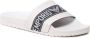 Emporio Armani Platte PVC Logo Sandalen Wit White Heren - Thumbnail 1