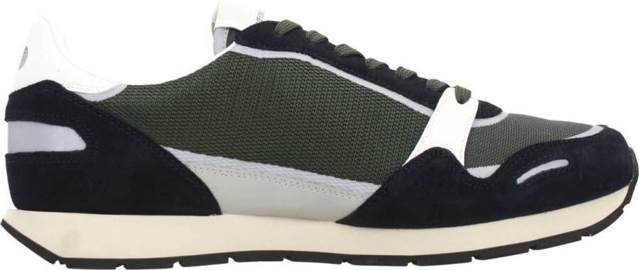 Emporio Armani Military Green Black Mesh Sneaker Groen Heren