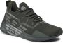 Emporio Armani EA7 Zwarte sportieve sneakers met rubberen zool Black Heren - Thumbnail 1