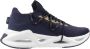 Emporio Armani EA7 Blauwe Infinity Sneaker met Gouden Logo Blue Heren - Thumbnail 1