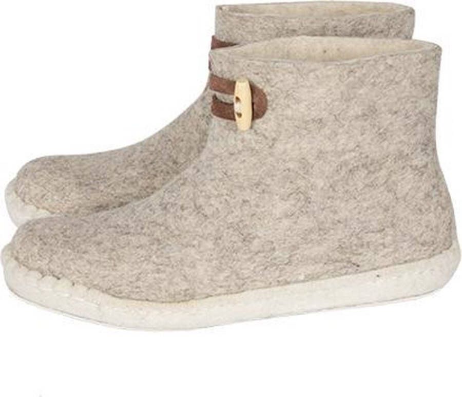 esgii Vilten damesslof High Boots light grey