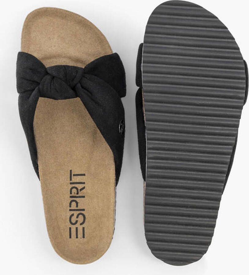 esprit new Zwarte slipper knoop