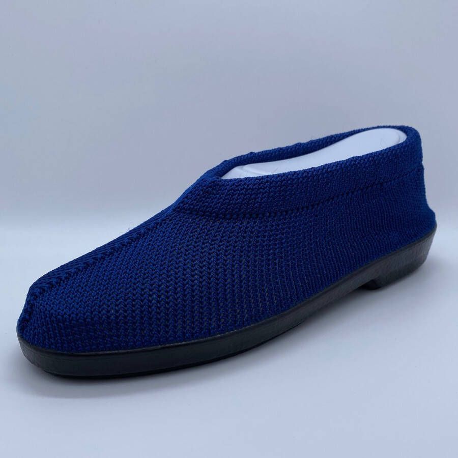 EUROCONFORTO Gebreide Portugese Schoen Blauw Kobalt Instappers Pantoffel