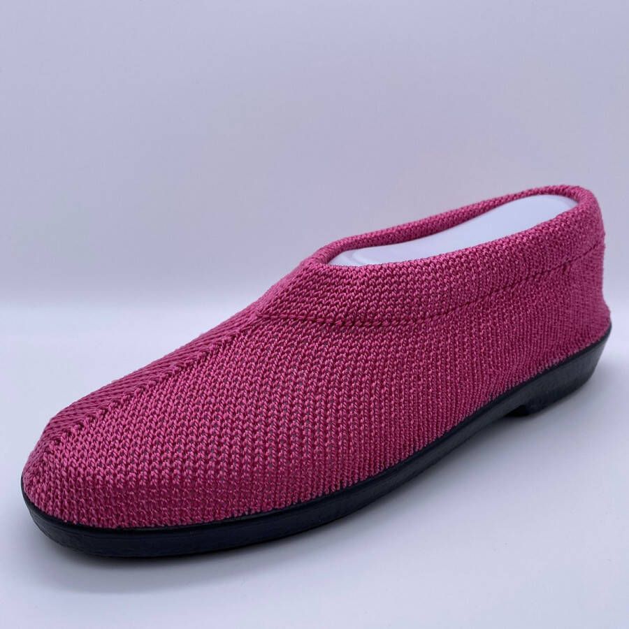 EUROCONFORTO Gebreide Portugese Schoen Roze Amarant Instappers Pantoffel