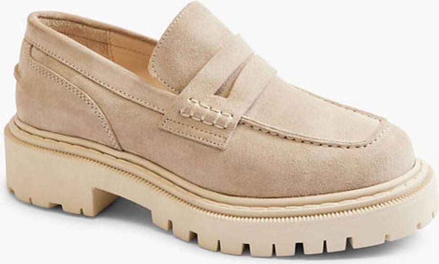 5th avenue Beige leren chunky loafer - Foto 6