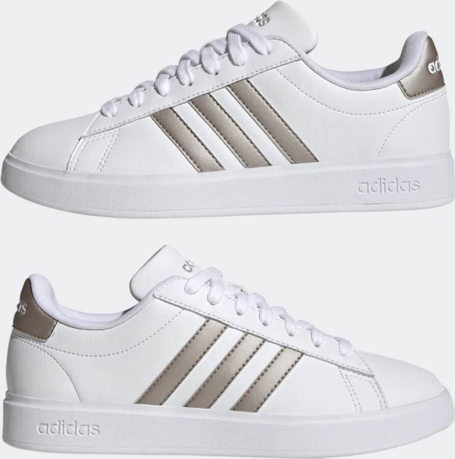 adidas GRAND COURT 2.0.FTWWHT PLAMET PLAME sneakers dames wit