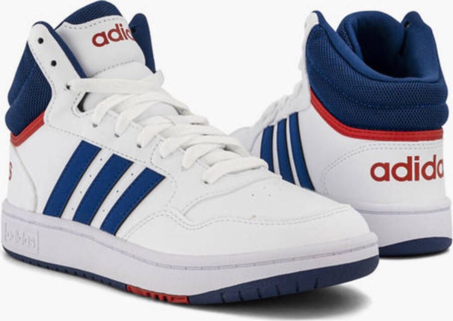 adidas Hoops 3 kinder sneakers wit blauw Uitneembare zool