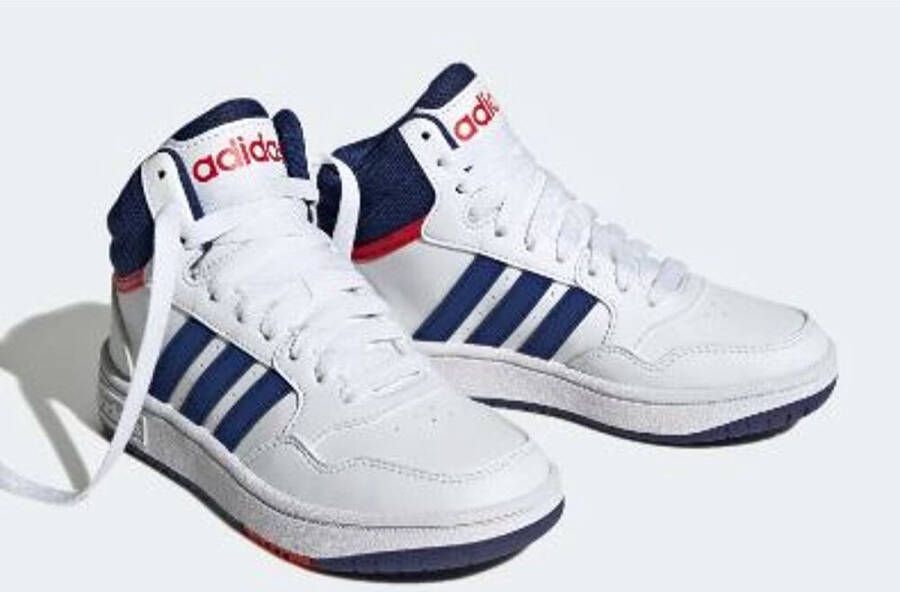 adidas Hoops 3 kinder sneakers wit blauw Uitneembare zool