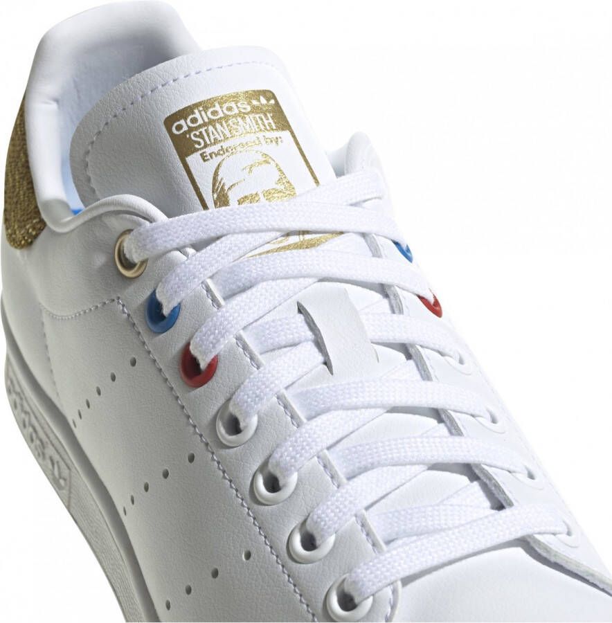 Adidas Originals Witte Leren Stan Smith W Sneakers met Logo White