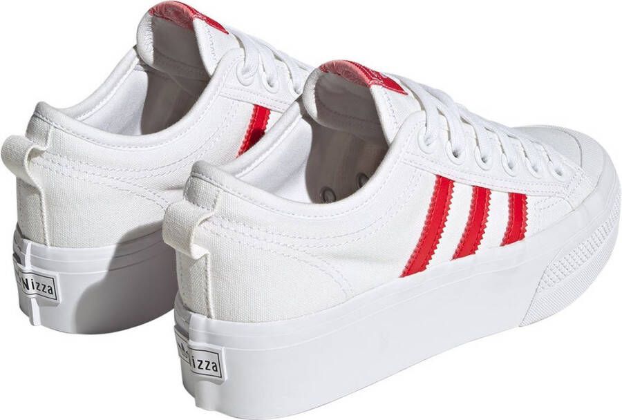 adidas ORIGINALS Nizza Platform Sneakers Ftwr White Better Scarlet Core Black Dames