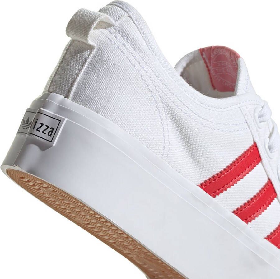 adidas ORIGINALS Nizza Platform Sneakers Ftwr White Better Scarlet Core Black Dames