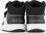 Adidas Sportswear Hoop Mid sneakers zwart wit grijs Imitatieleer 19 - Thumbnail 15