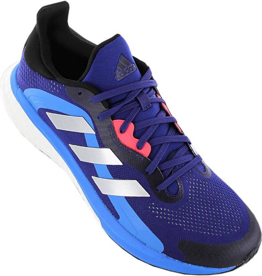 adidas Solar Glide 4 ST Heren Sportschoenen Hardlopen Weg blauw zilver