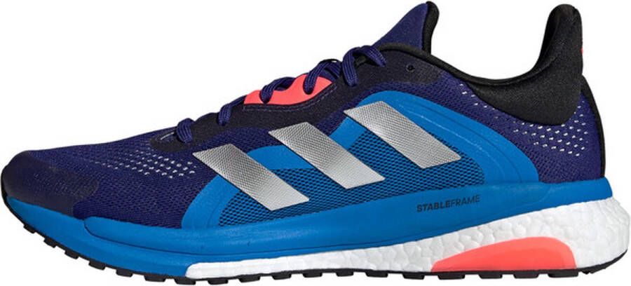 adidas Solar Glide 4 ST Heren Sportschoenen Hardlopen Weg blauw zilver