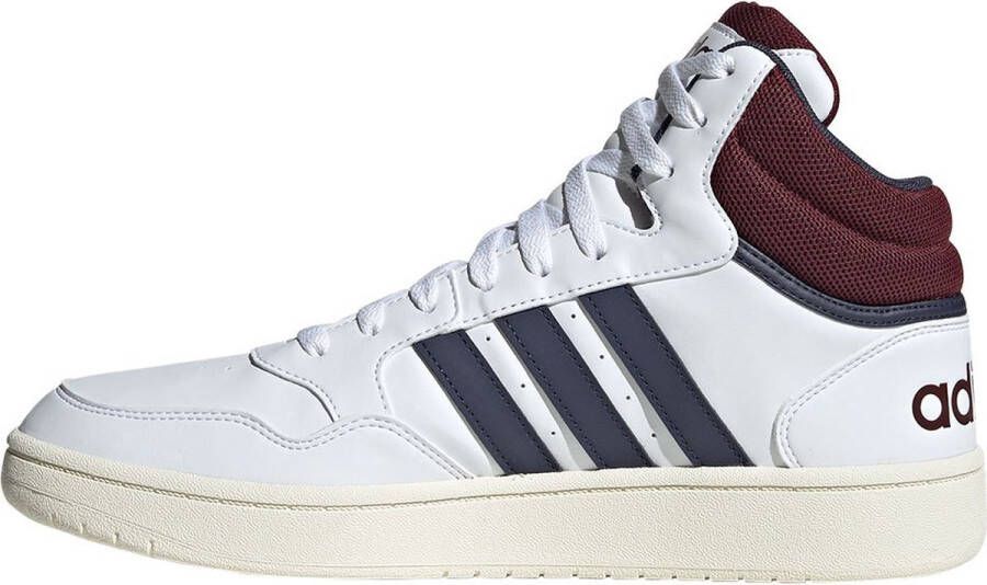 adidas Hoops 3.0 Mid Wit-Paarse Sneaker