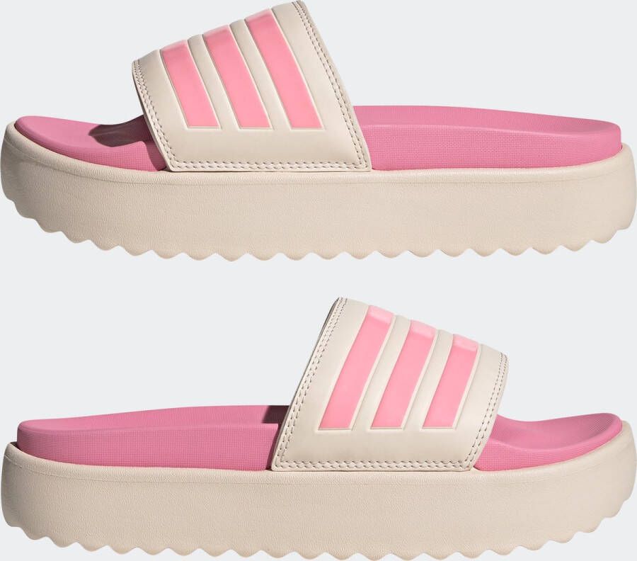 adidas Sportswear adilette Platform Badslippers Dames Roze