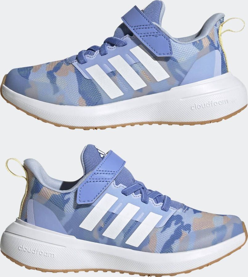 adidas Sportswear FortaRun 2.0 Cloudfoam Schoenen met Elastische Veters en Klittenband Kinderen Blauw