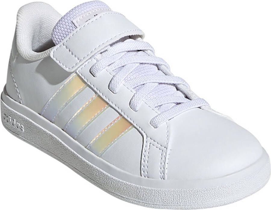 adidas Sportswear Grand Court Lifestyle Court Elastic Lace and Top Strap Shoes Kinderen Wit