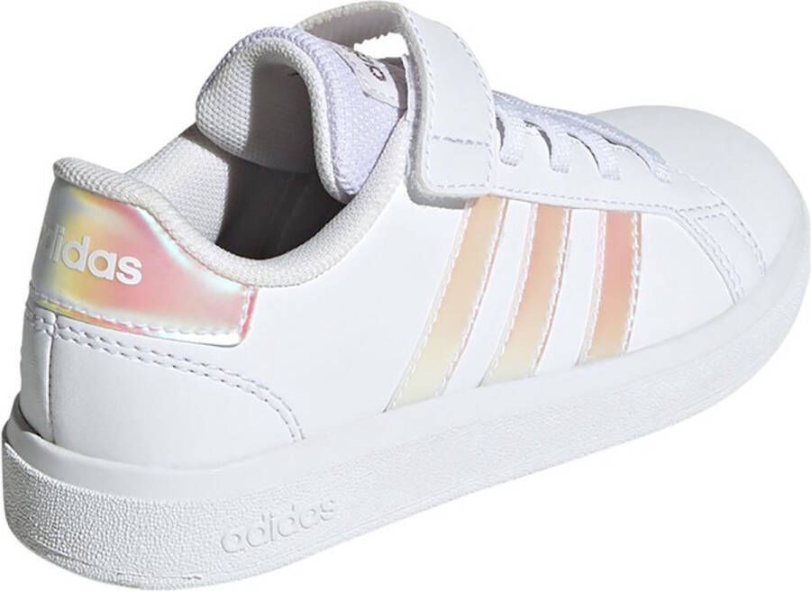 adidas Sportswear Grand Court Lifestyle Court Elastic Lace and Top Strap Shoes Kinderen Wit