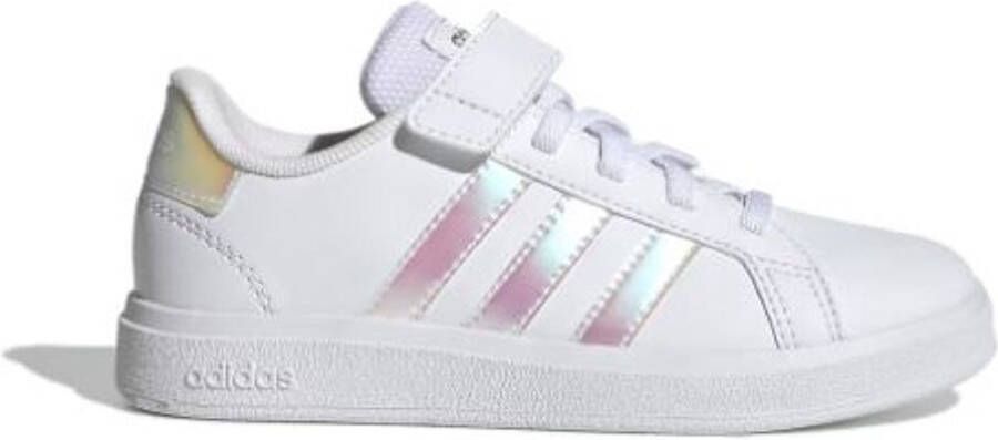 adidas Sportswear Grand Court Lifestyle Court Elastic Lace and Top Strap Shoes Kinderen Wit