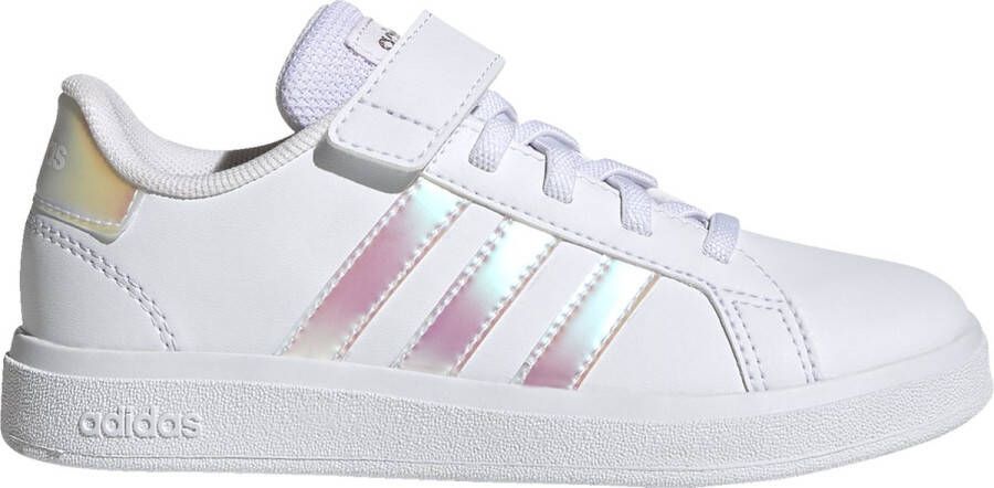 adidas Sportswear Grand Court Lifestyle Court Elastic Lace and Top Strap Shoes Kinderen Wit