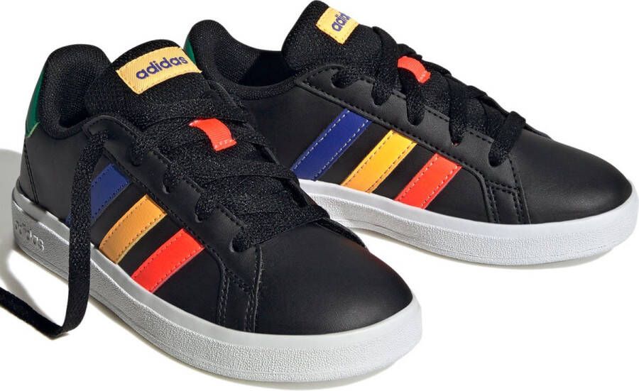 adidas Sportswear Grand Court Lifestyle Tennis Lace-Up Schoenen Kinderen Zwart