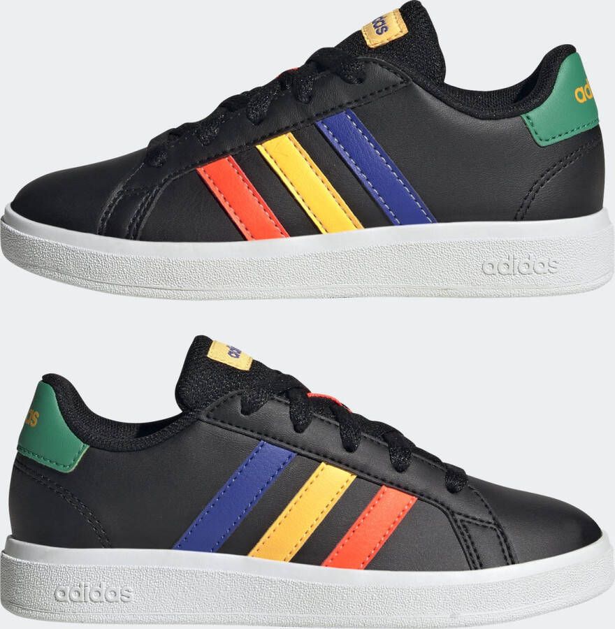 adidas Sportswear Grand Court Lifestyle Tennis Lace-Up Schoenen Kinderen Zwart