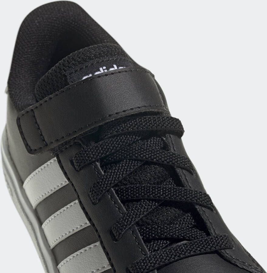 adidas Sportswear Grand Court Schoenen met Elastische Veters en Klittenband Kinderen Zwart