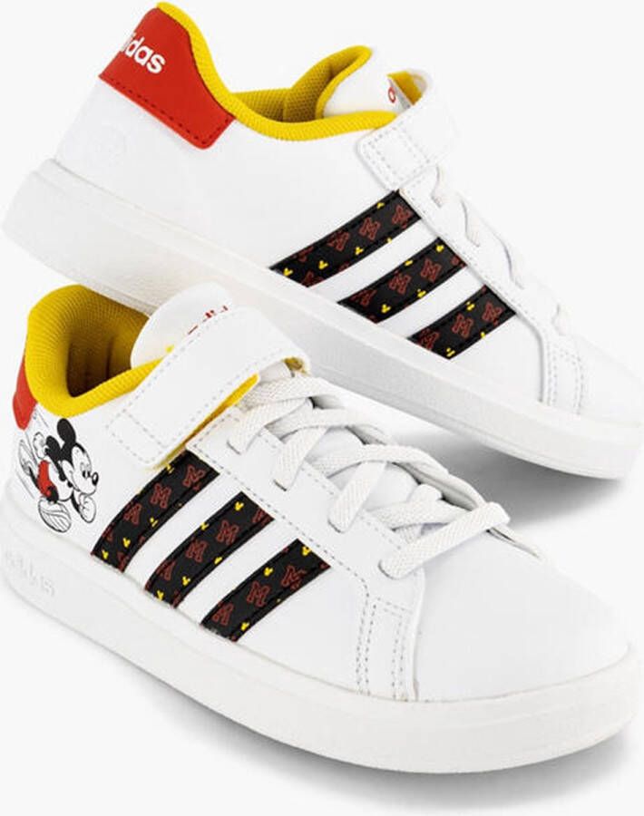 adidas Sportswear x Disney Grand Court Mickey Schoenen met Klittenband Kinderen Wit