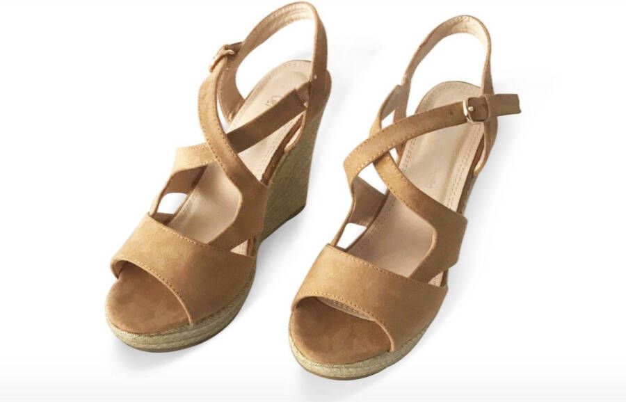 ADRIANA CARRILLO Sandalen op Sleehak Esperanza Dames YD-HY-607 APRICOT