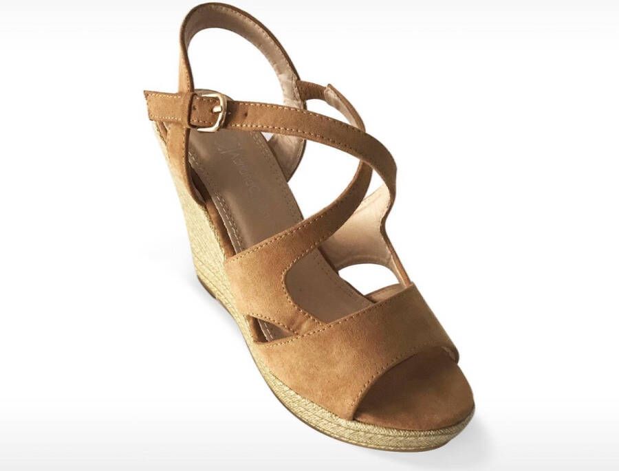 ADRIANA CARRILLO Sandalen op Sleehak Esperanza Dames YD-HY-607 APRICOT