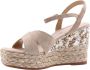 Alma en Pena Glitter Sleehak Sandaal met Vlechtdetail Beige Dames - Thumbnail 17