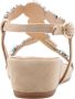 Alma en Pena Glitter Sleehak Sandaal met Vlechtdetail Beige Dames - Thumbnail 25