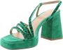 Alma en Pena Stijlvolle Platte Sandalen voor Vrouwen Green Dames - Thumbnail 9