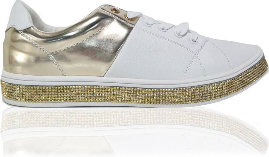 Angela Thompson WIT GOUDEN DAMES SNEAKERS - Foto 2