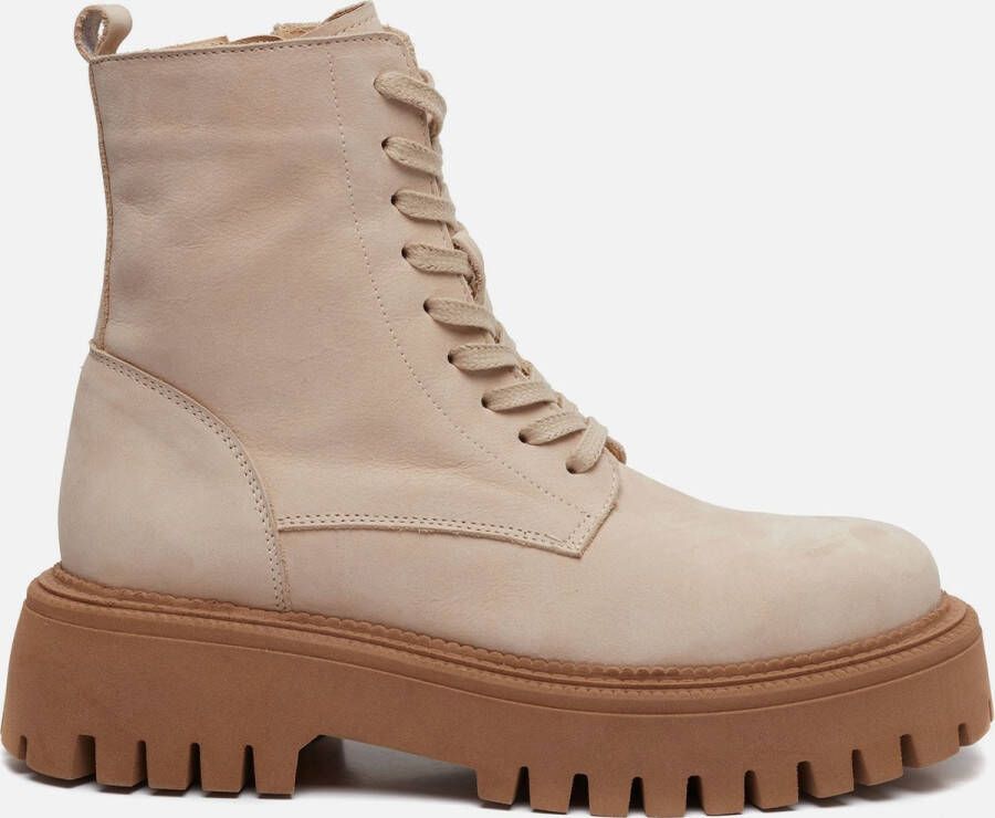 Ann Rocks Veterboots beige Nubuck