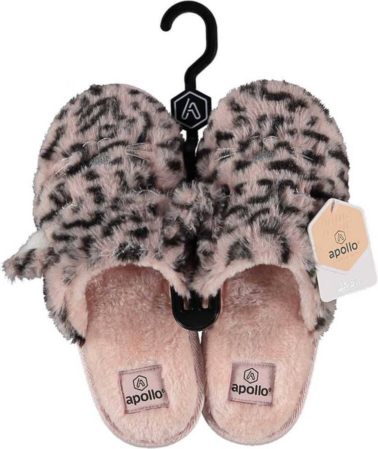 Apollo Instap pantoffels dames Pantoffels dames Roze Dierenprint Pantoffels dames Sloffen dames Pantoffels dames