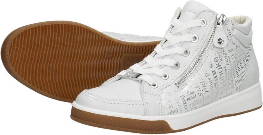 Ara 1234499 VeterlaarzenHoge sneakersDames veterschoenenHalf-hoge schoenen Wit beige