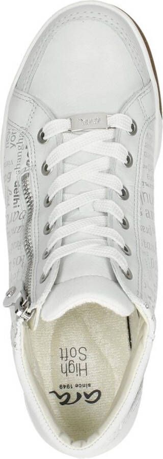 Ara 1234499 VeterlaarzenHoge sneakersDames veterschoenenHalf-hoge schoenen Wit beige