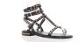 Ash Play Zwarte Leren Platte Sandalen Black Dames - Thumbnail 10