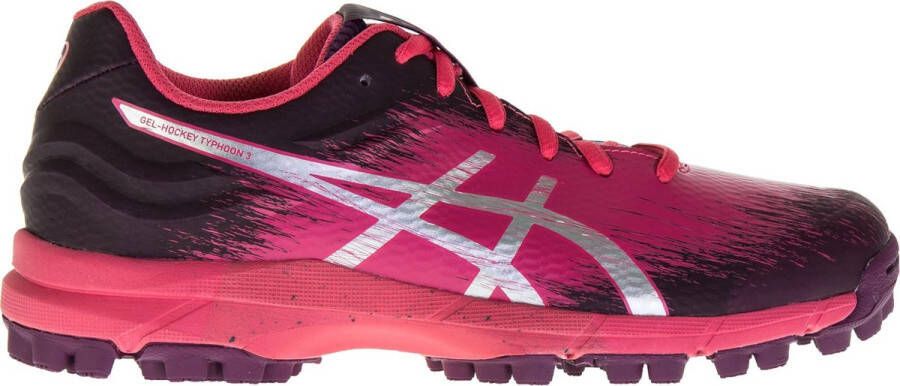 ASICS Gel-Typhoon 3 Hockeyschoenen Vrouwen paars roze zilver