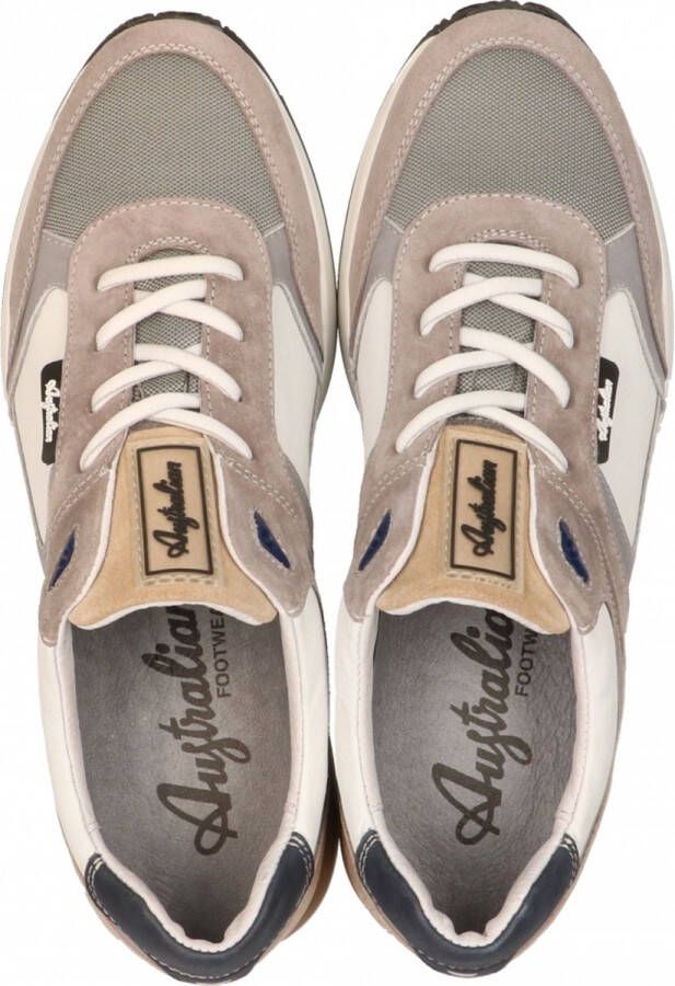 Australian Footwear Clint Sneakers Wit White-Grey-Beige