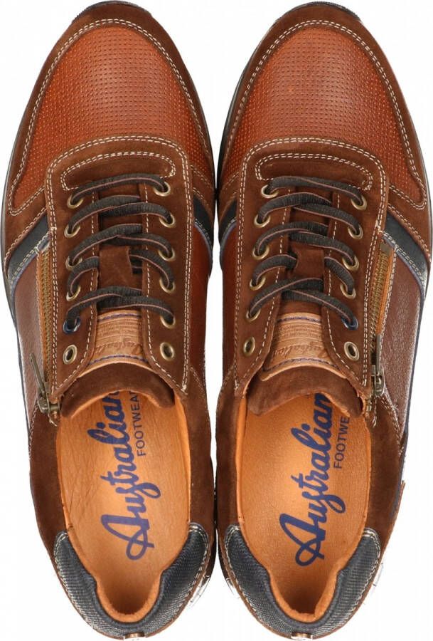 Australian Footwear Browning Sneakers Widht H Bruin Brown Blue - Foto 11